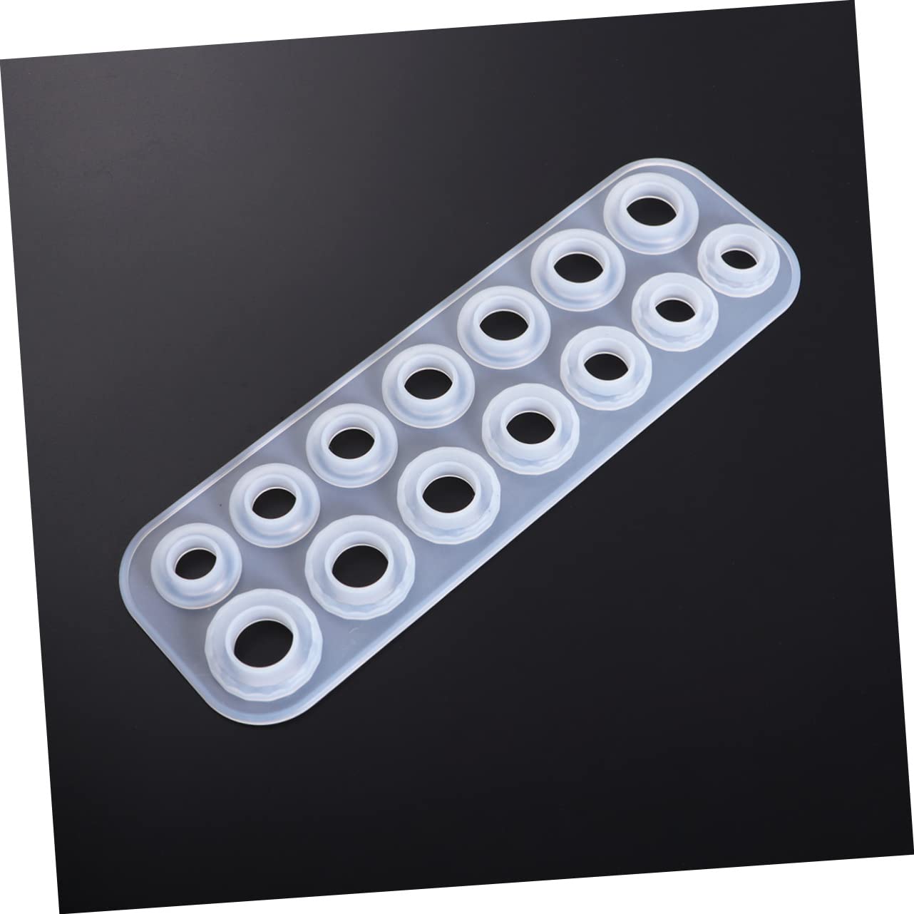 Stampo in Silicone per Anelli Gioiello Fai da Te, Rotondo e Rombo | Progetti Resina Epossidica, Bianco, Riutilizzabile e Antiaderente, Facile da Pulire e Separare