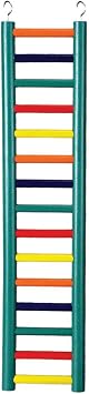 Prevue Pet Products 9-Rung Wood Bird Ladder - Accessories for All Pet Bird Sizes, Hanging Birdcage Toy for Climbing, Foot Exercise, Beak Use, Mental Enrichment, and Interactive Play