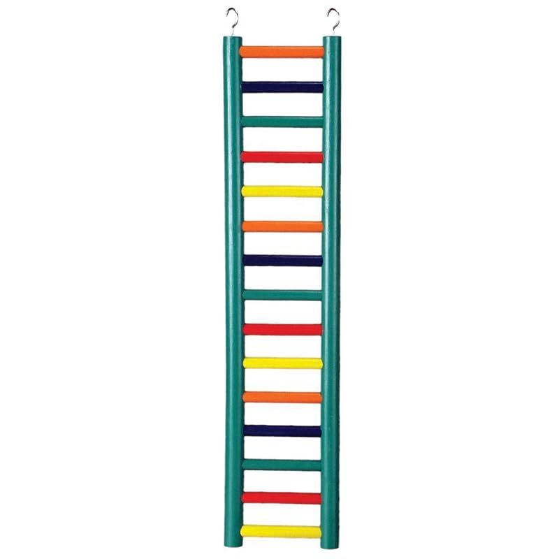 Escada de Madeira para Aves com 9 Degraus Prevue Pet Products BPV01137, Aproximadamente 46 cm