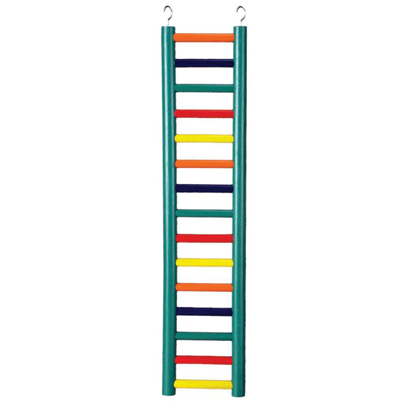 PREVUE PET PRODUCTS Carpenter Creations BPV01137 Scala per uccelli in legno massiccio con 9 pioli, 45,7 cm, colori vari