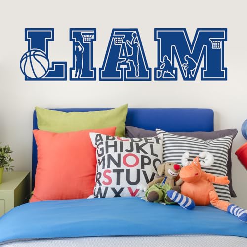 Vinilo decorativo personalizado con nombre de baloncesto miniatura 6