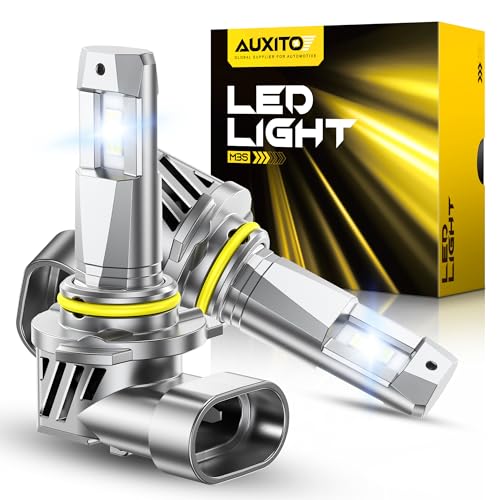 Image of AUXITO 9006 Bulb HB4 Bulbs, 50000LM Brighter Ultra-Bright, Plug N Play, Long Lifespan, No Flicker, 99% Compatibility, 2PCS