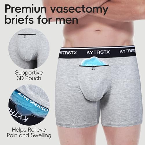 Vasectomy Underwear with 2 Ice Packs for Testicular Support and Pain Relief2