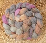Merino Kammzug Wolle zum filzen, spinnen, weben, Merinowolle handgefärbt, mulesingfrei, Märchenwolle, Bastelwolle, 100g (Armadillo)