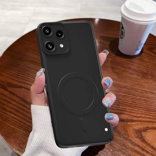 Image of Pikkme Back Cover for Nothing Phone 3a Lite 5G Soft Matte Silicone Mag-Safe Design (Mag-Safe Not Support) Camera Protection | Slim Fit Bumper Cover (Black)
