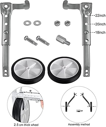 Miniatura 2 de Ruedas de entrenamiento de bicicleta, ruedas de entrenamiento de bicicleta de velocidad variable, kit montado estabilizadores de bicicleta para