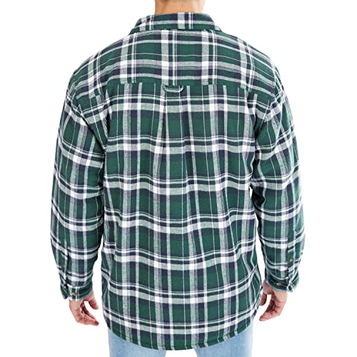 Smith's Workwear Men's Zip-Front Sherpa-Lined Flannel Shirt Jacket3