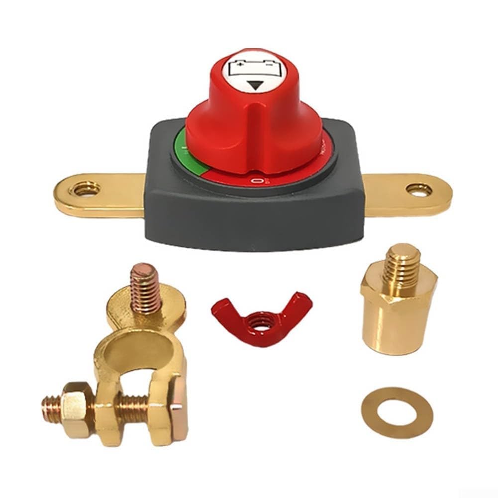 Batterie Trennschalter 12V On-Off Hauptschalter Wasserdichter Stromschalter 12-48 V Hochleistungs-Schiffsbatterieschalter für Auto Motorrad Marine Boat Caravan Yacht Bus Boot Reisen