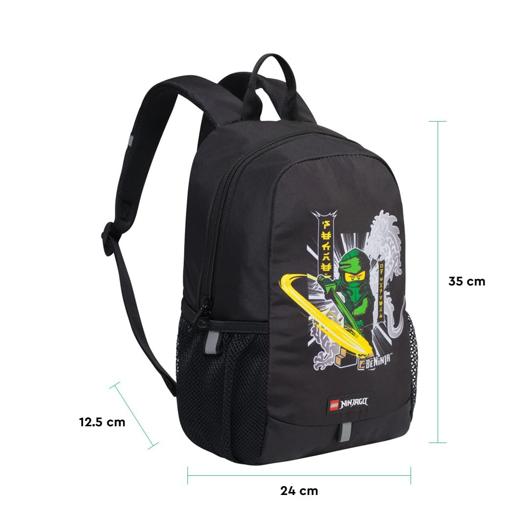 SKANDO BAGS LEGO® NINJAGO® Schulranzen Jungen 1. Klasse Set Green – 6-teilig LEGO NINJAGO Set mit Schulrucksack Jungen, Zusatzrucksack, Turnbeutel, Federmäppchen Junge, Geldbörse & Sporttasche