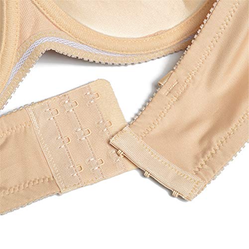 Strapless Convertible Pushup Bra Heavily Padded Lift Up Supportive Add Two Cup Multiway Tshirt Bras Nude, 34A