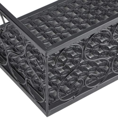 Railing pot de fleurs support suspendu noir pour gagner de la place