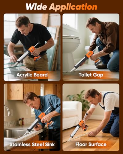 Saker Electric Caulking Gun Cordless Caulk Gun Drip-free - image 5