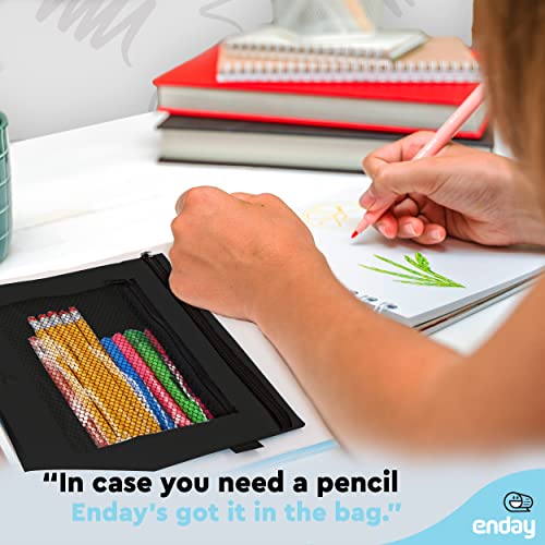 Image of Enday Pencil Pouch (Black - 2 Pack, 2)