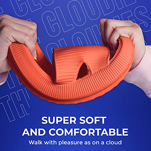 Image of Cloud Slides For Women And Men - Comfy Non Slip Indoors Slippers For Shower Spa Pool College Outdoors Slides - Soft And Cozy Open Toe House Sandals Thick Soles