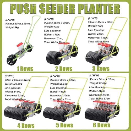 Multi-Row Garden Seeder, Plantador Manual Portátil miniatura 2