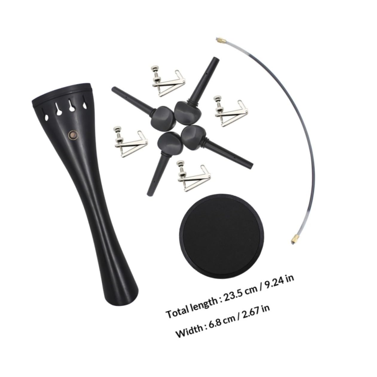 Ebenholz-cello-werkzeugset mit Zugleine und Beschlagset Saiten und Ersatzteilen für Cello-wartung Robust und Langlebig für Verschiedene Cellos Zufällige Farbe
