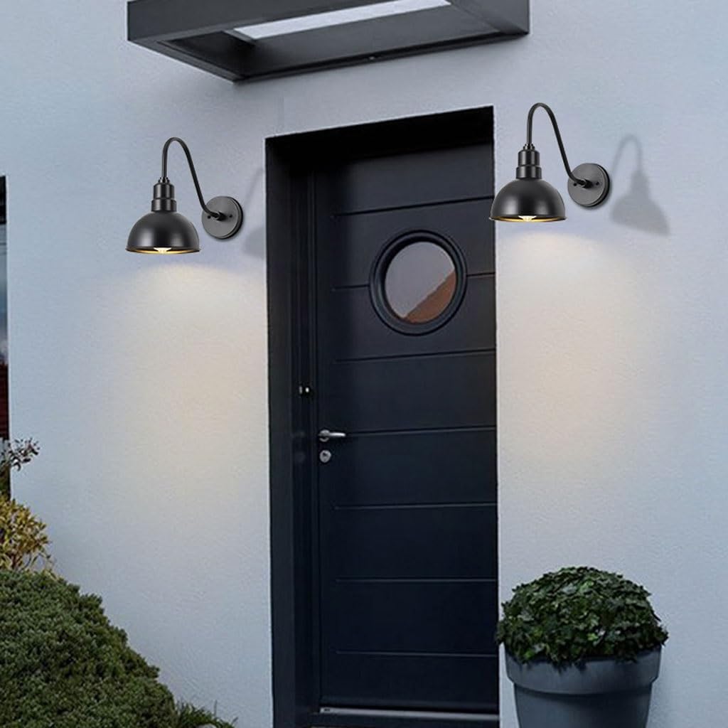 Applique Murale Exterieur Applique Murale extérieure étanche, Noire, for Ferme, Grange, Porche, lumière for Garage et Patio Luminaire Exterieur