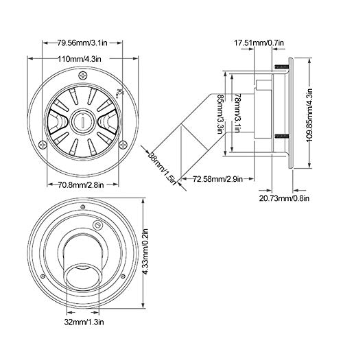 Image of 80mm /3.1in RV Water Locking Cap - Leakproof Gravity Freshwater Filling Hatches with Seal Ring Design, 2 Keys for Camping Trailer Motorhome (White)