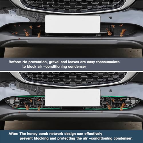 Image of (2PCS /Sets) CX5 Front Grill Mesh Inserts Trims for Mazda CX-5 KF Accessories ABS Material Front Grille Guard Compatible with 2022 2023 2024 2025 Mazda CX5(420MM)