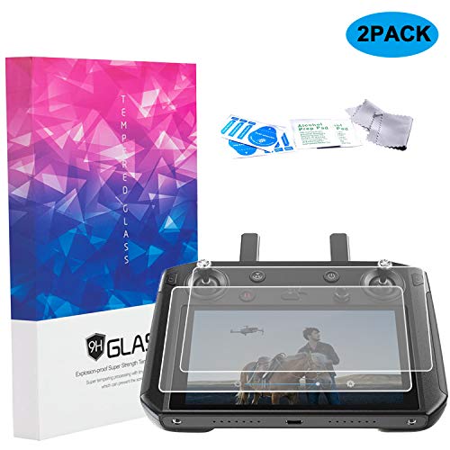 Skyreat 2-Pack Screen Protector Compatible DJI Smart Controller,9H Hardness Anti-Scratch Tempered Glass for Mavic 2 Smart Controller