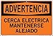 Vestil SI-W-64-D-AL-080-S ELECTRIC FENCE KEEP AWAY/CERCA ELECTRICA MANTENERSE ALEJADO Warning Sign, Aluminum, 0.080" Overall Size, 18.5" W x 12.5" H