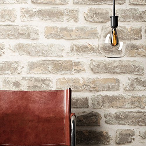 Steintapete Vliestapete Grau Creme, schöne edle Tapete im Steinoptik,...