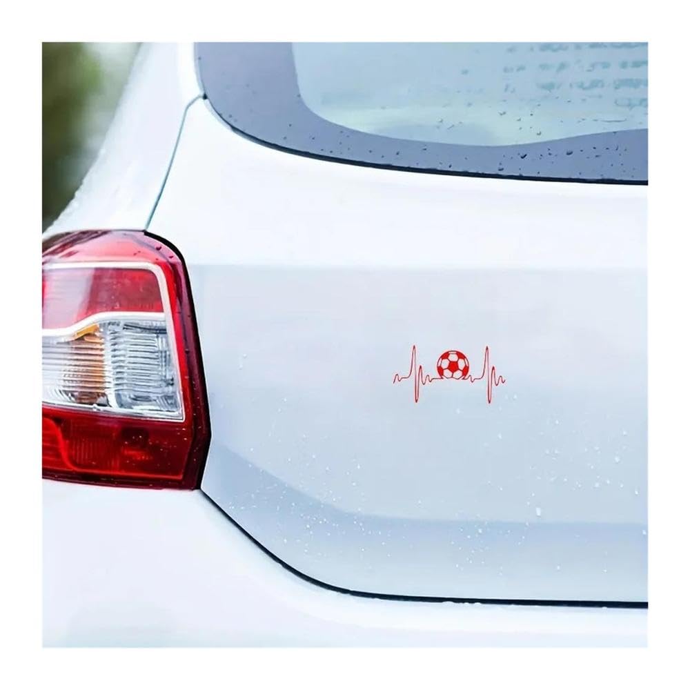 Soccer Ball Heartbeat Vinyl Decal Sticker for Cars Laptops Walls Waterproof