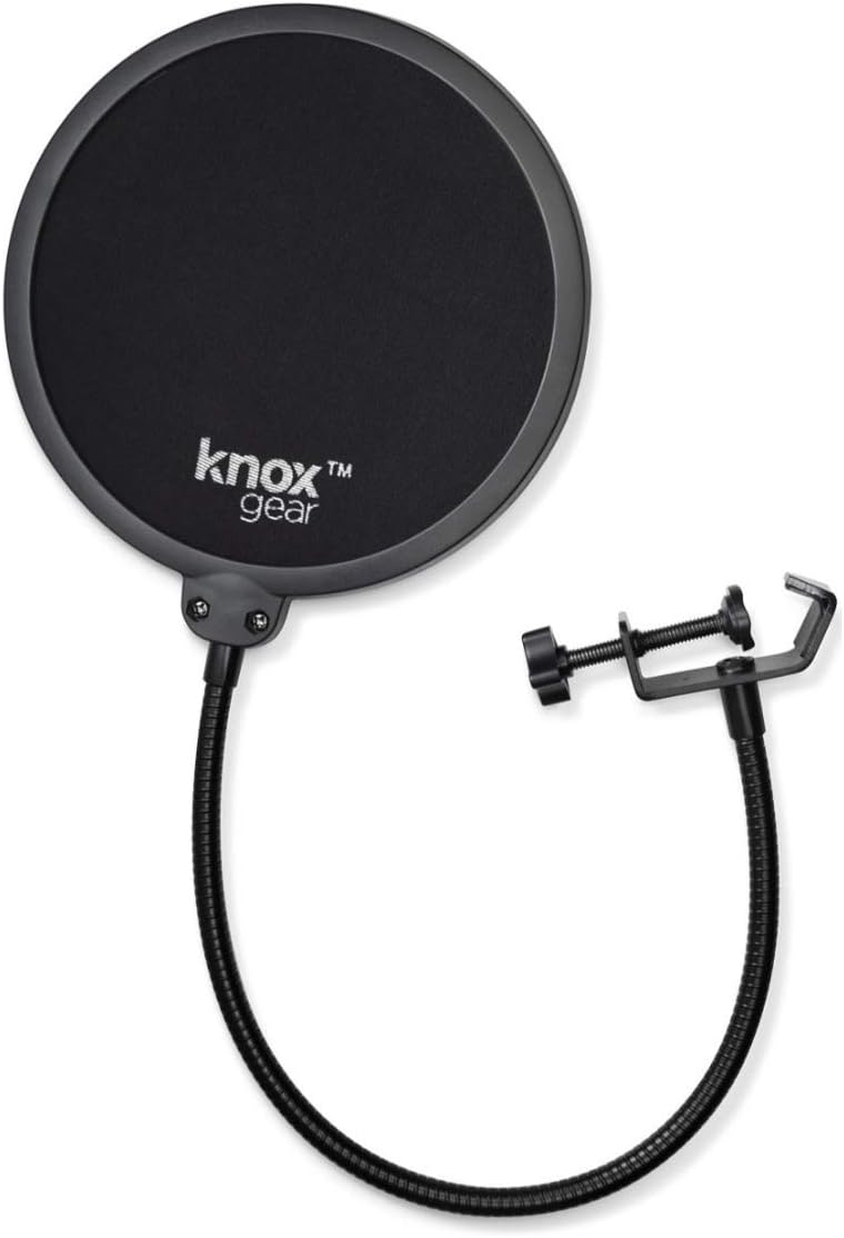 Audio-Technica AT2005USB Cardioid Dynamic Microphone and ATH-M20X Professional Headphones Bundle with Knox Gear Desktop Boom Arm Microphone Stand, Shock Mount and Pop Filter (4 Items) : Musical Instruments