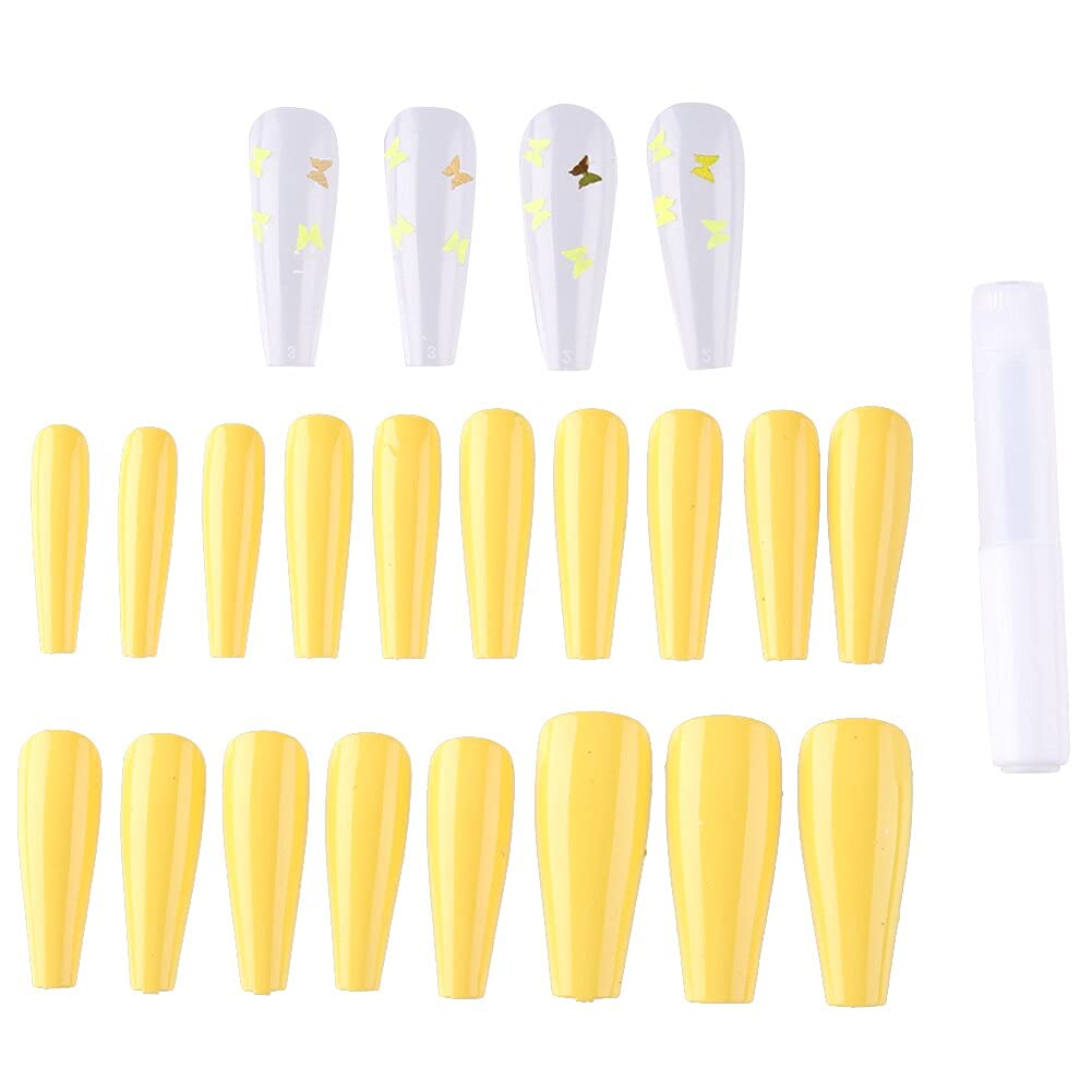 Buy Natural Artificial Nails Are Reusable 24 قطع وهمية الفن مسمار نصائح