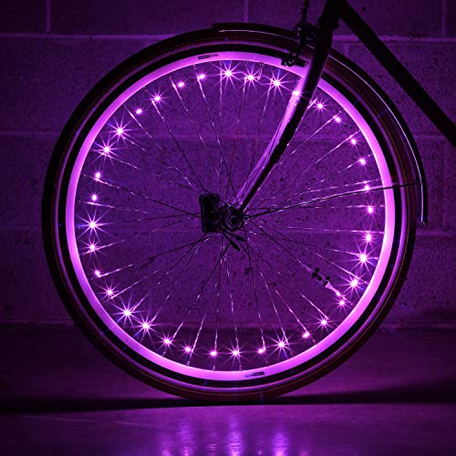 Monkey Light NLX1 LED Bike Wheel Lights, USA Assembled. Mother's Day Basket Stuffing White Elephant Gifts Seniors 2020 Teens Cycling Gift for Girls Active Mens Night Rides Outdoor Festival. (Pink)