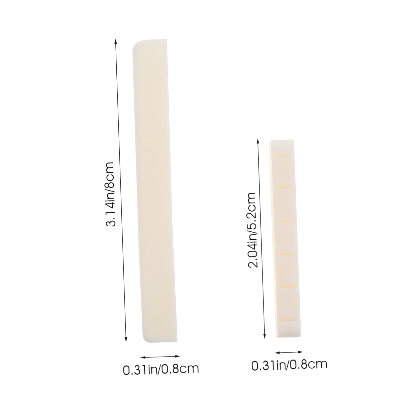 HANABASS 3 Pairs String Classical Guitar Bridge Replacement Natural Cow Bone Saddle Nut for Enhanced Sound Quality Easy Installation and Comfortable Playing Experience