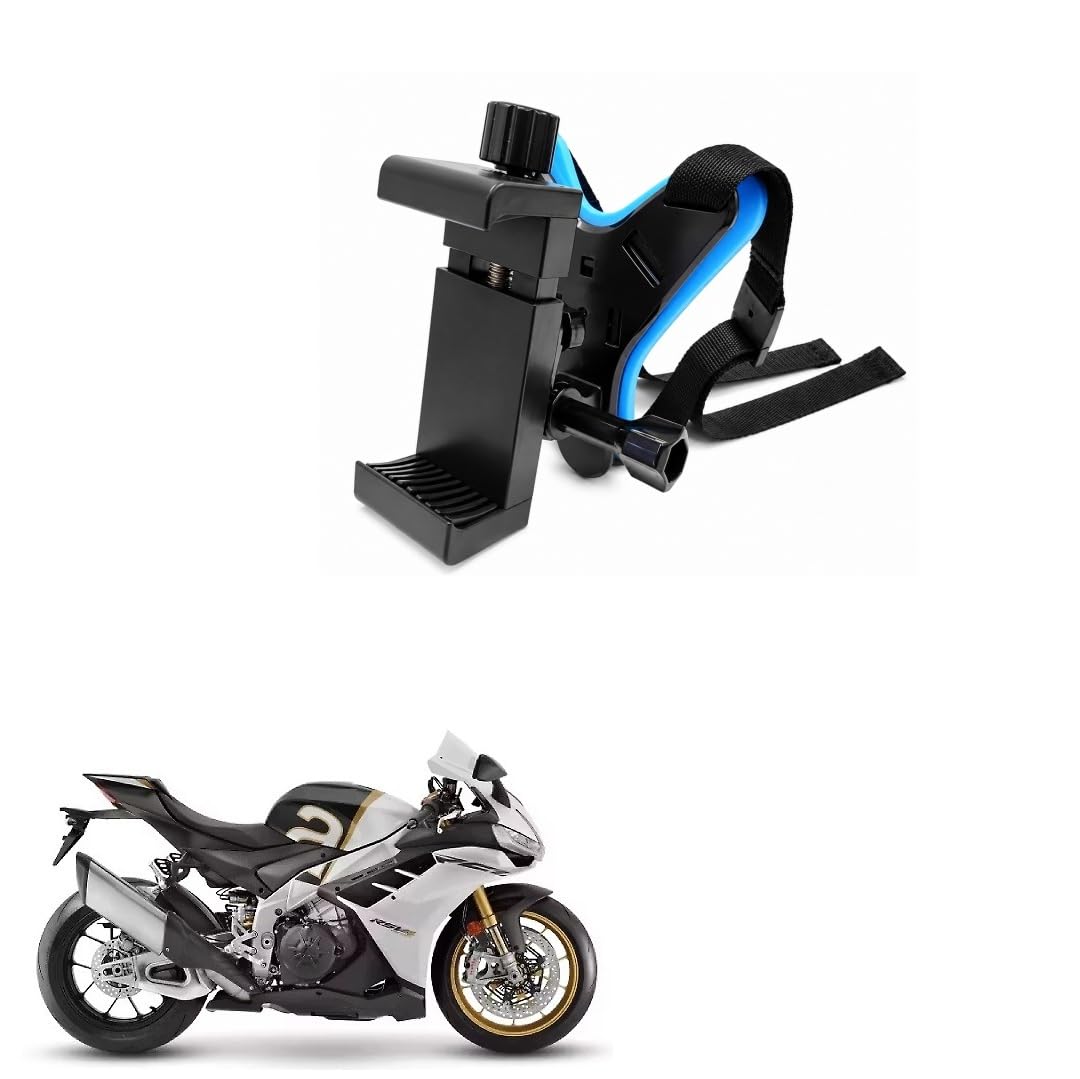 helmet mount kit with adjustable phone holder & action camera mount, universal motorcycle helmet chin strap mount, 360° adjustable bracket for smartphone & action cameras suitable for rsv4 1100