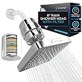 SparkPod Luxury Filtered Shower Head Set 23 Stage Shower Filter - Reduces Chlorine and Heavy Metals - High Pressure Showerhead Filter (6" Square, Luxury Polished Chrome)