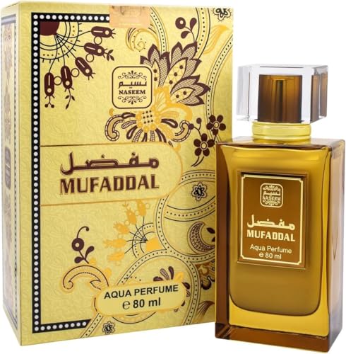 Image of NASEEM Muffadal Aqua Parfume 80ml - Subtle Tone Eau De Parfum for Men & Women - Fresh, Elegant Scent Offering Long Lasting Fragrance - Perfect for Both Daily and Formal Wear