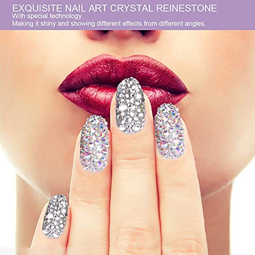 Pedrinhas de unhas, 12 tamanhos, decoração de unhas DIY colorida, strass de cristal AB profissional,