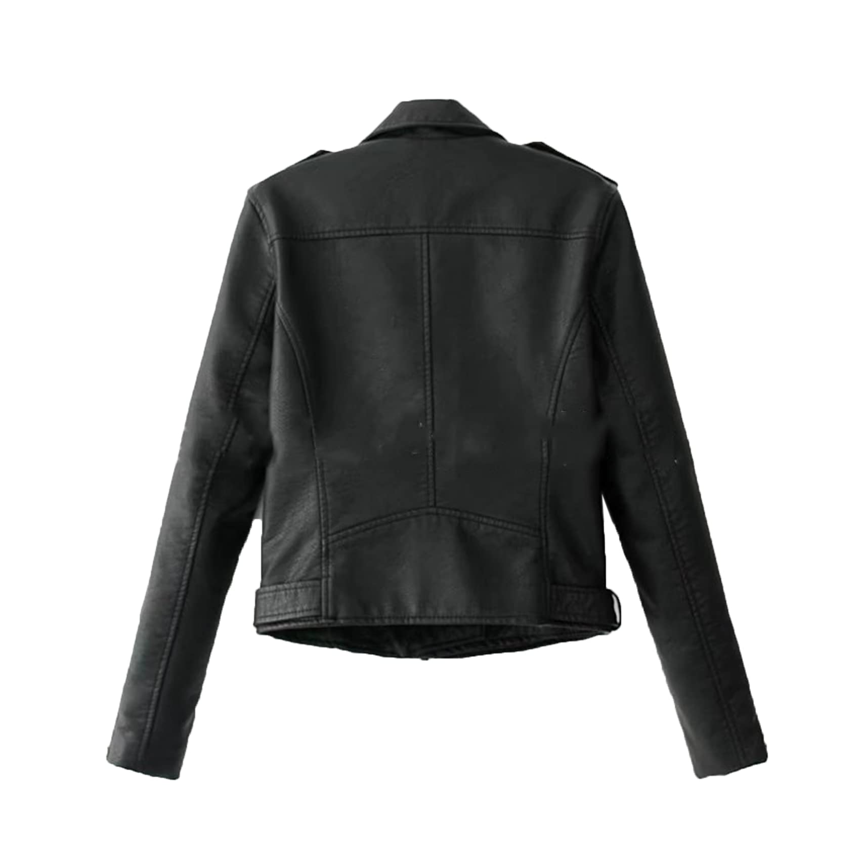 Giacca da Donna in Pelle Sintetica Primavera E Autunno Nuova Giacca Corta da Donna Slim Fit
