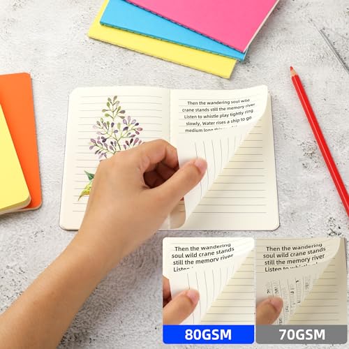 Lot de 24 petits carnets de notes lignés A6 mini bloc-notes