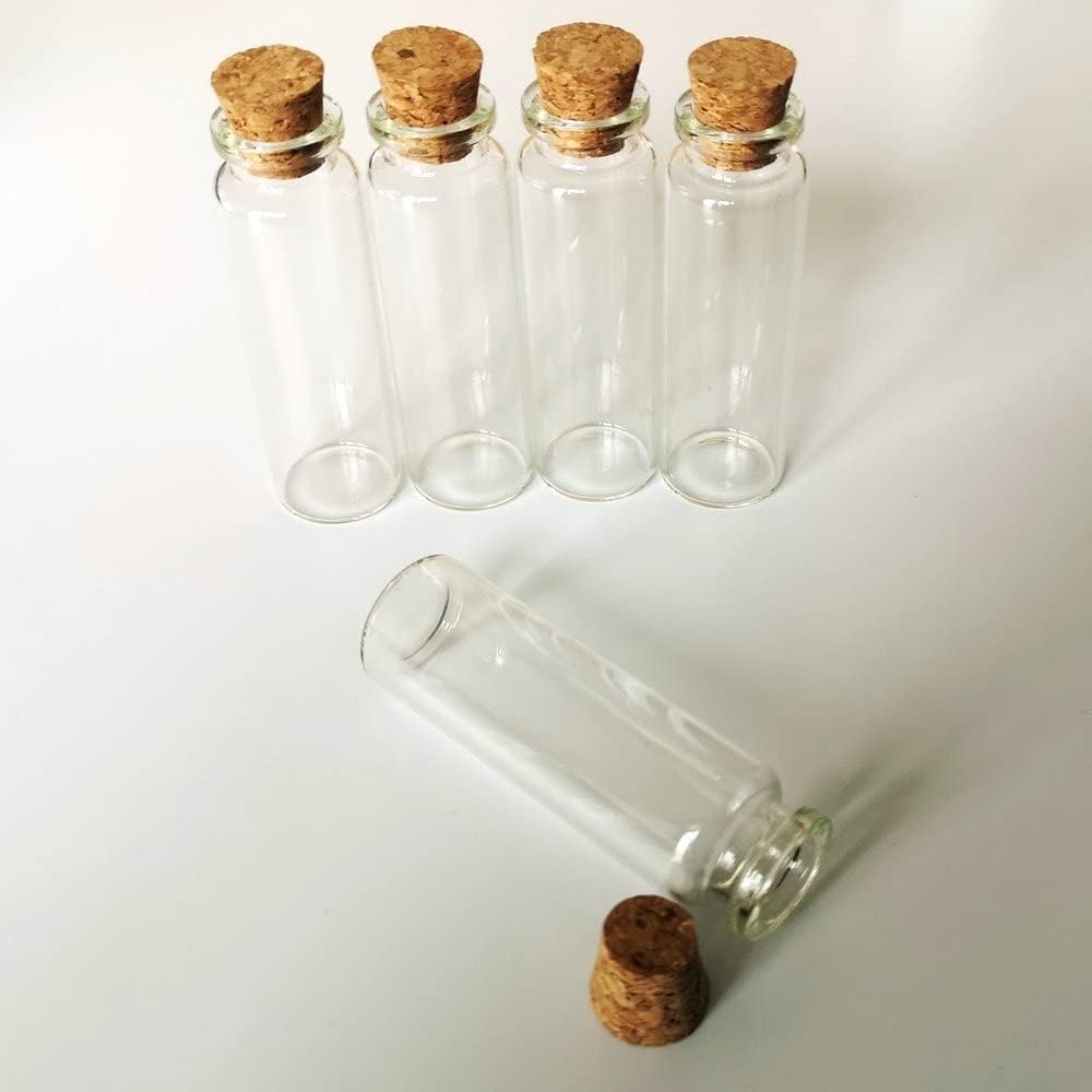 Mini-bouteilles à souhaits en verre de 18 ml pour mini-bocaux de rangement et loisirs