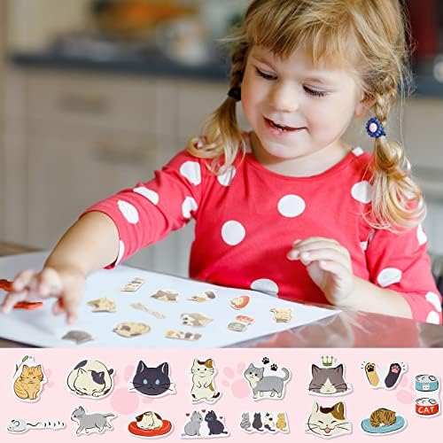 DELA DISCOUNT 51ai8LjzTmL._AC_ 414 Pieces Cute Cat Gel Pens Japanese Cats Design Cat Sticky Flags Tab Cat Stationery Set Cartoon Correction Tapes for Christmas Cat Lovers Kids Girl Stationery School Office Supplies (Cute Style)  