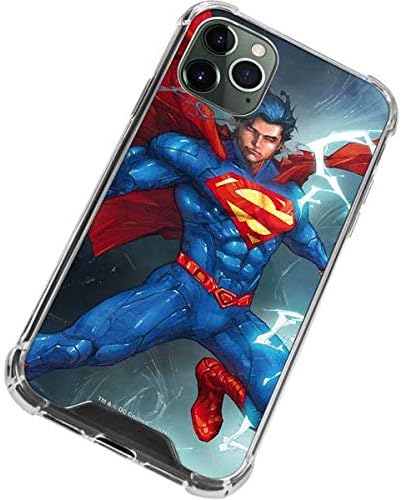 Skinit Clear Phone Case Compatible with iPhone 12 Pro Max - Officially Licensed DC Comics Superman Elements Design