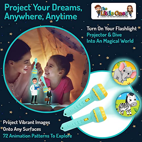 Image of TheLittleOnes Light Toys for Kids - Projector for Kids,Sleeping Story Toys for Toddlers, Educational Learning Toys, Torch Baby [Projector 3 Reels 24 Pattern-Space,Dinosaur,Animal]