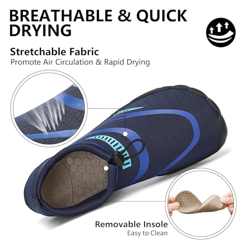 Image of Mishansha Womens Mens Water Swim Shoes Wide Toe Box Barefoot Shoes US Size 5.5-13.5 Women / 3-11.5 Men