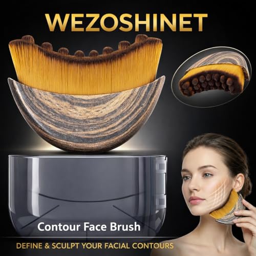 Image of Lymphatic Contour Face Brush, Lymphatic Drainage Massager, Double Chin Reducer Lymphatic Drainage Brush Anti-Puffiness Ergonomic Facial Cleansing Brush for Sculpting (2 Pcs)
