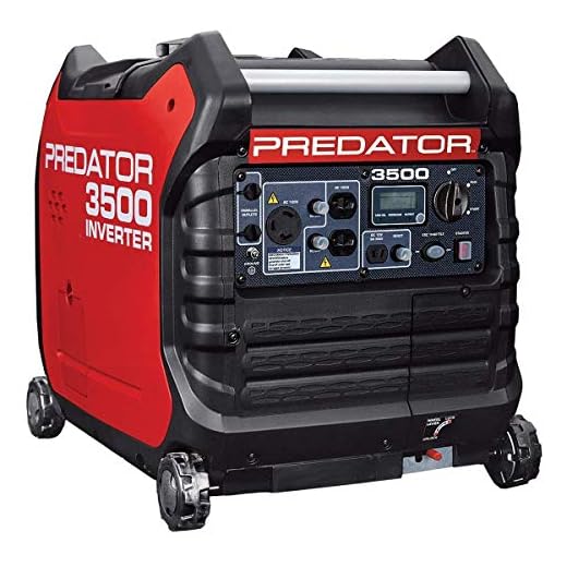 Predator 3500 Super Quiet Inverter Generator, Red
