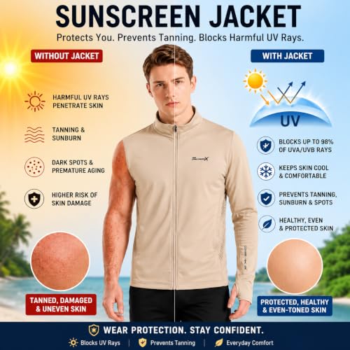 Image of FUNKY MONKEY UV ArmourX UV Protection Sunscreen with Mesh Ventilation Jacket | Anti-Tan Cooling Jacket | Lightweight Quick Dry Summer
