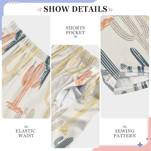 Pajamas Pants Soft Cactus Long Sleep Pjs Lounge Pajama Bottoms Elastic Waist with Pockets4