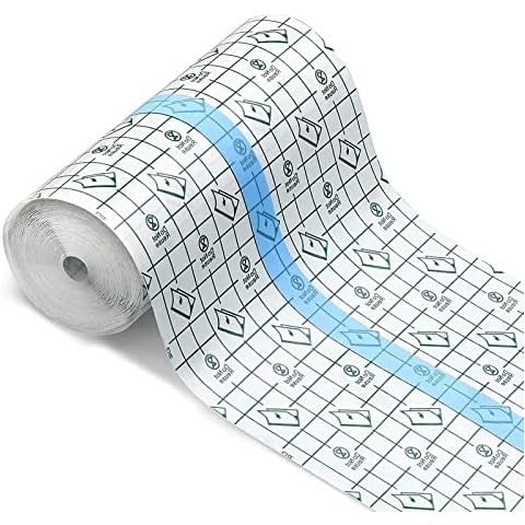 LxwSin 1 Roll 10CM x 10M Waterproof Transparent Film, Clear Adhesive Bandages, Antibacterial Wound Dressing Tape for Tattoo Care, Protect Wounds Cover