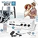 Pyle 4-Channel Bluetooth Marine Amplifier - Compact Power 400 Watt RMS 4 OHM Full Range Monoblock Stereo & Waterproof - Wireless Bluetooth Receiver Audio Speaker with LCD Digital Screen PFMRA450BW