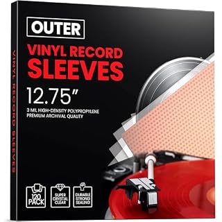 120 Pack Vinyl Outer Record Sleeves – 12.75-inch and 3mil Thick – Anti-Static Dust, Moisture and Protection & Scratch-Resistant - Les Beatles, Paul McCartney, John Lennon, RIngo Starr, George Harrison