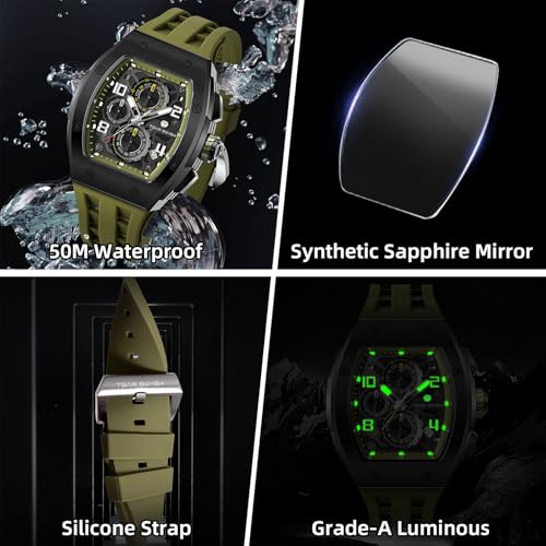 Image of TSAR BOMBA Mens Watch for Men Waterproof Men's Wrist Watches Gift for Men